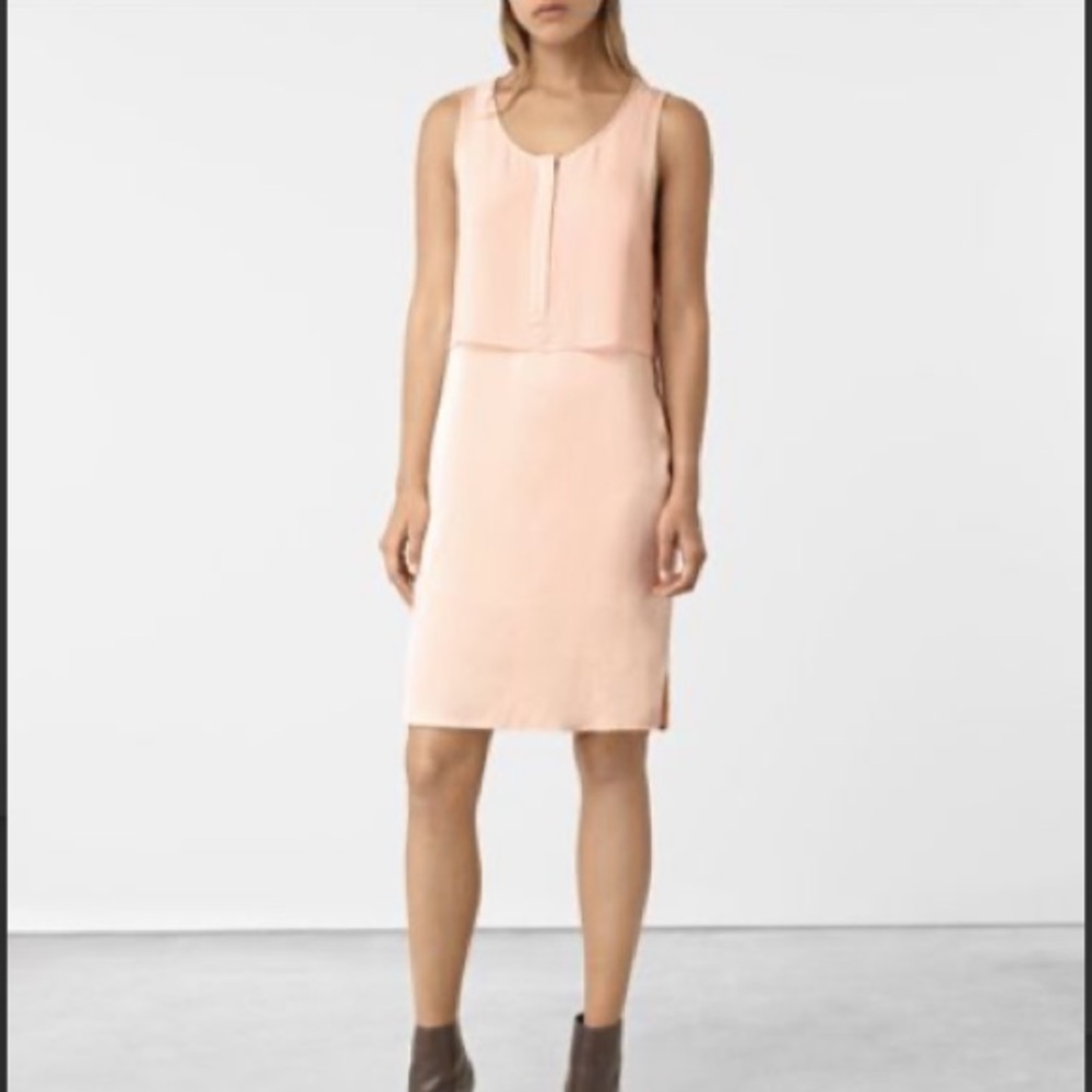 NWOT All Saints satin dress, size 6